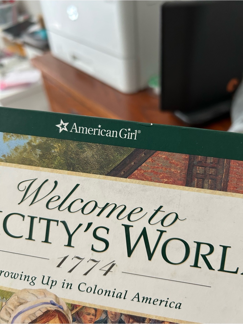American Girl book cover with cream, green, brown and pink accents - Picture 3 of 3